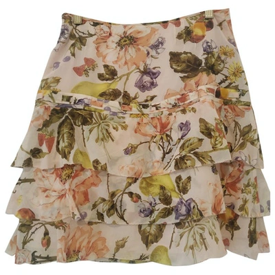 Pre-owned By Malene Birger Silk Mini Skirt In Multicolour