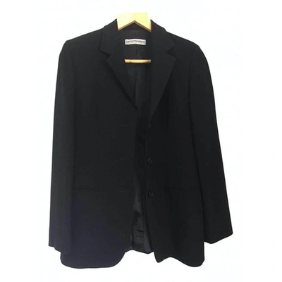 Pre-owned Emporio Armani Black Wool Jacket