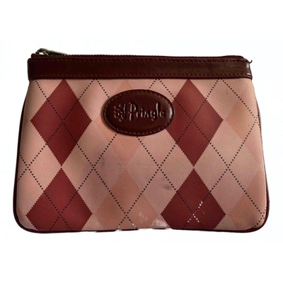 Pre-owned Pringle Of Scotland Pink Leather Clutch Bag