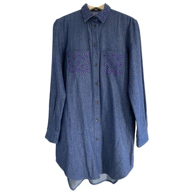 Pre-owned Markus Lupfer Blue Cotton Dress