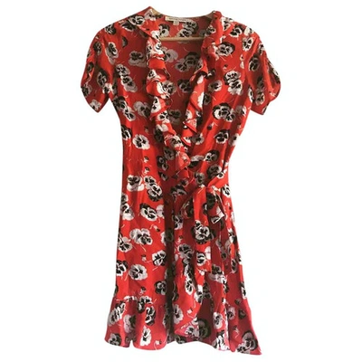Pre-owned Topshop Tophop  Red Cotton - Elasthane Dress
