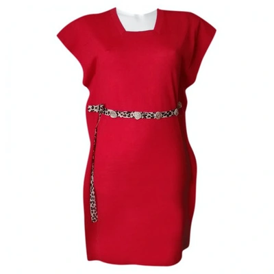 Pre-owned Balenciaga Wool Mid-length Dress In Red