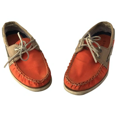 Pre-owned Sperry Orange Cloth Flats