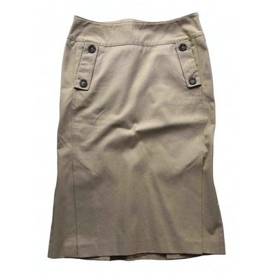 Pre-owned Reiss Mid-length Skirt In Beige