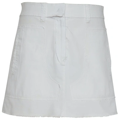 Pre-owned Mm6 Maison Margiela Mini Skirt In White