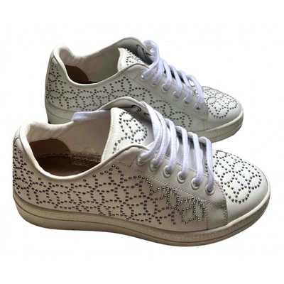 Pre-owned Alaïa White Leather Trainers
