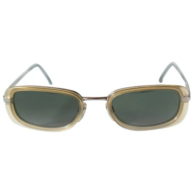 Pre-owned Giorgio Armani Beige Metal Sunglasses