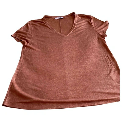 Pre-owned Gerard Darel Gold Linen  Top