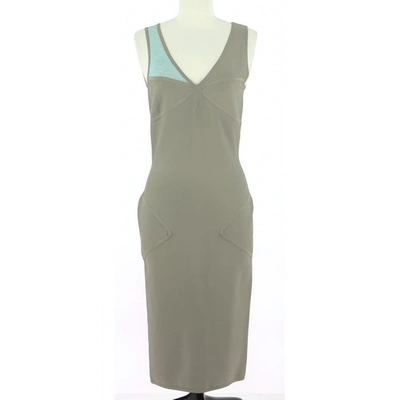 Pre-owned Herve Leger Dress In Grey