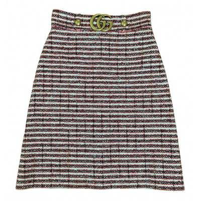 Pre-owned Gucci Red Tweed Skirt