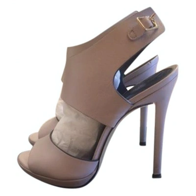 Pre-owned Giampaolo Viozzi Leather Heels In Grey