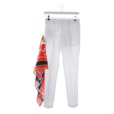 Pre-owned Msgm Trousers In White