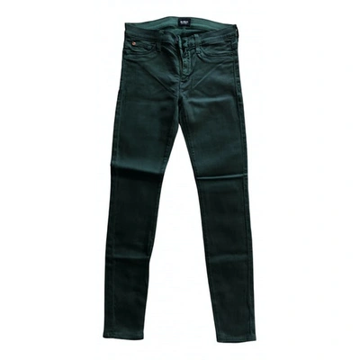 Pre-owned Hudson Green Cotton - Elasthane Jeans