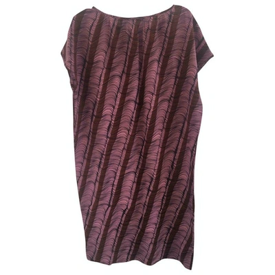 Pre-owned Laura Urbinati Purple Silk Dress