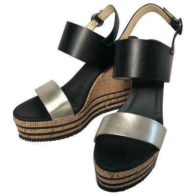 Pre-owned Hogan Black Leather Sandals