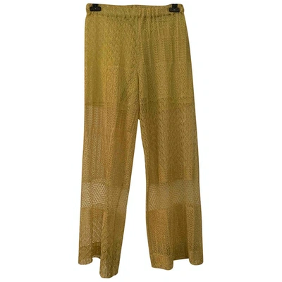 Pre-owned Circus Hotel Gold Trousers