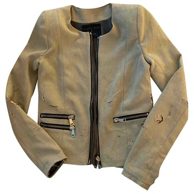 Pre-owned Filles À Papa Beige Polyester Jacket