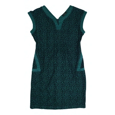 Pre-owned Krizia Silk Mid-length Dress In Green