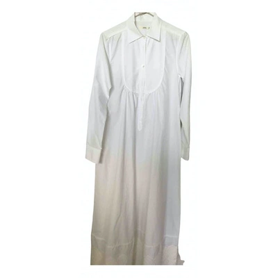 Pre-owned Mauro Grifoni Maxi Dress In White