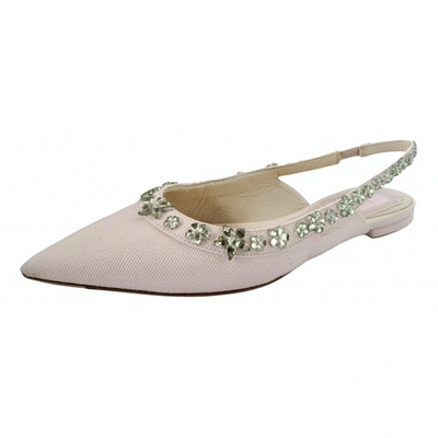 Pre-owned Dior Cloth Ballet Flats In Pink
