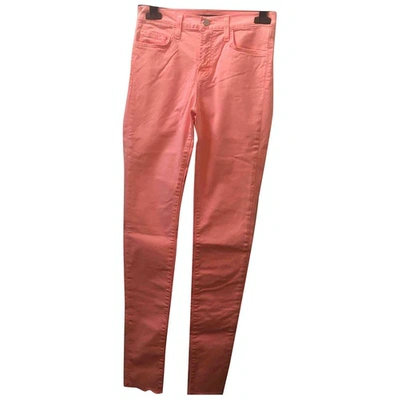 Pre-owned J Brand Slim Jeans In Pink