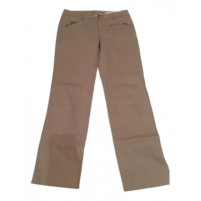 Pre-owned Fay Straight Trousers In Beige