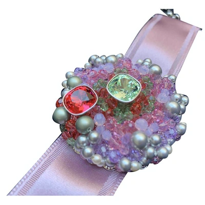 Pre-owned Swarovski Pink Crystal Bracelet