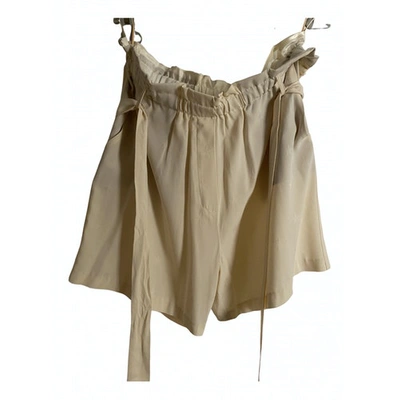 Pre-owned Merci Silk Bermuda In Beige