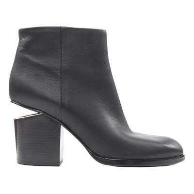 Pre-owned Alexander Wang Black Leather Ankle Boots