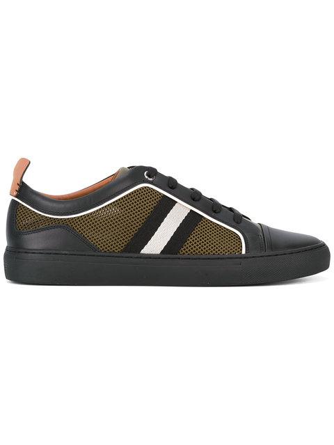 Bally Hegor Leather And Mesh Trainers In Black | ModeSens