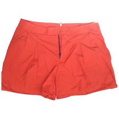 Pre-owned Moncler Red Cotton - Elasthane Shorts