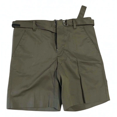 Pre-owned Prada Green Cotton Shorts