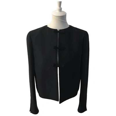 Pre-owned Miu Miu Wool Short Vest In Black