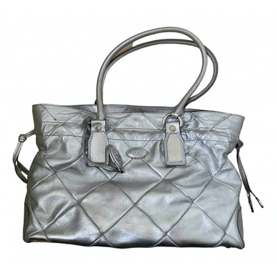 Pre-owned Tod's Leather Handbag In Silver