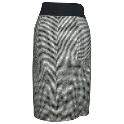 Pre-owned Diane Von Furstenberg Wool Mid-length Skirt In Grey