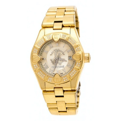 Pre-owned Roberto Cavalli Gold Gold Plated Watch