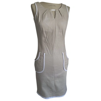Pre-owned Senso Mid-length Dress In Beige
