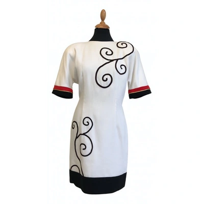 Pre-owned Pierre Balmain White Cotton Dress