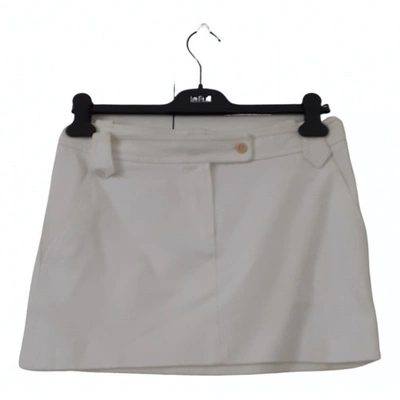 Pre-owned Incotex Mini Skirt In White
