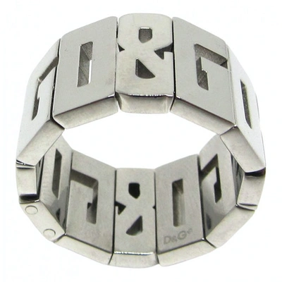 Pre-owned Dolce & Gabbana Silver Steel Ring