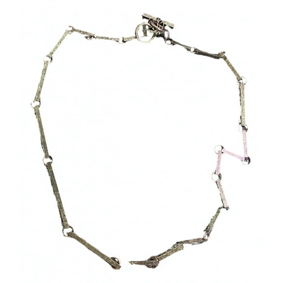 Pre-owned Lanvin Necklace In Silver