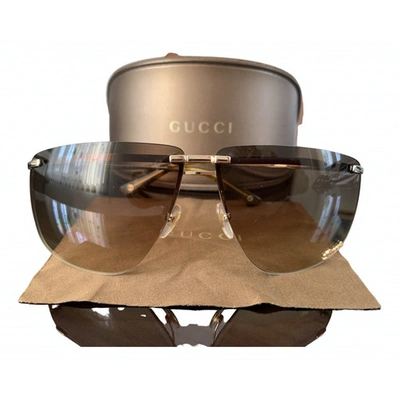 Pre-owned Gucci Brown Metal Sunglasses