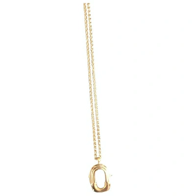 Pre-owned Louis Vuitton Alphabet Lv&me Gold Metal Necklace