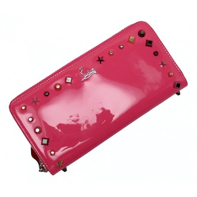 Pre-owned Christian Louboutin Pink Patent Leather Wallet
