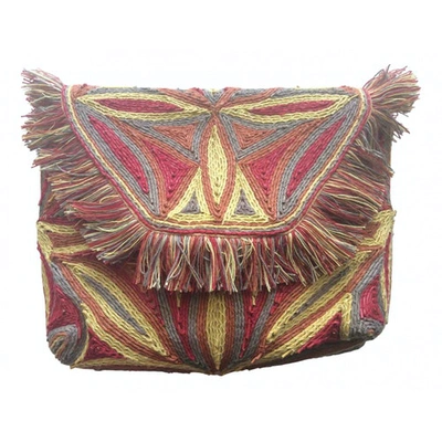 Pre-owned Antik Batik Leather Clutch Bag In Multicolour
