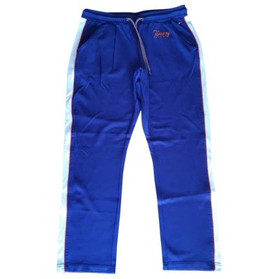 Pre-owned Tommy Hilfiger Straight Pants In Blue