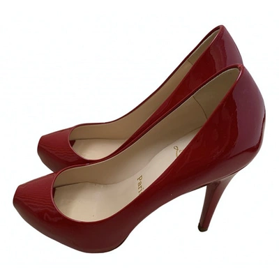 Pre-owned Christian Louboutin Leather Heels In Red