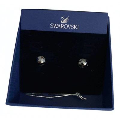 Pre-owned Swarovski Grey Metal Earrings
