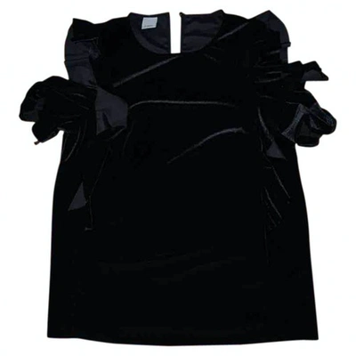 Pre-owned Pinko Velvet T-shirt In Black