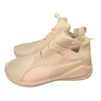 Pre-owned Puma Pink Leather Trainers